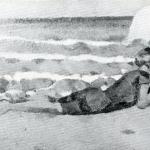 Donna e cane al mare Donna e cane al mare